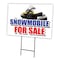 Signmission Snowmobile For Sale Yard & Stake outdoor plastic coroplast window, C-1216-DS-Snowmobile For Sale C-1216-DS-Snowmobile For Sale - alternate 1